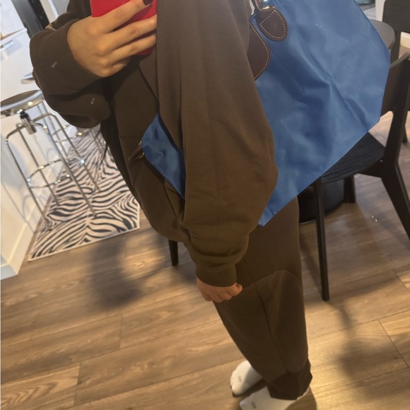 Longchamp Le Pliage Tote Bag - Medium, Blue - Picture 4 of 6